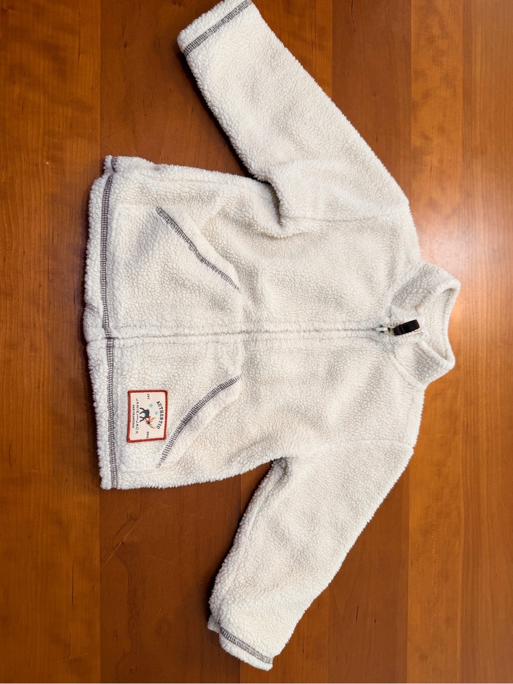 Janie and Jack Cream Sherpa Zip Jacket